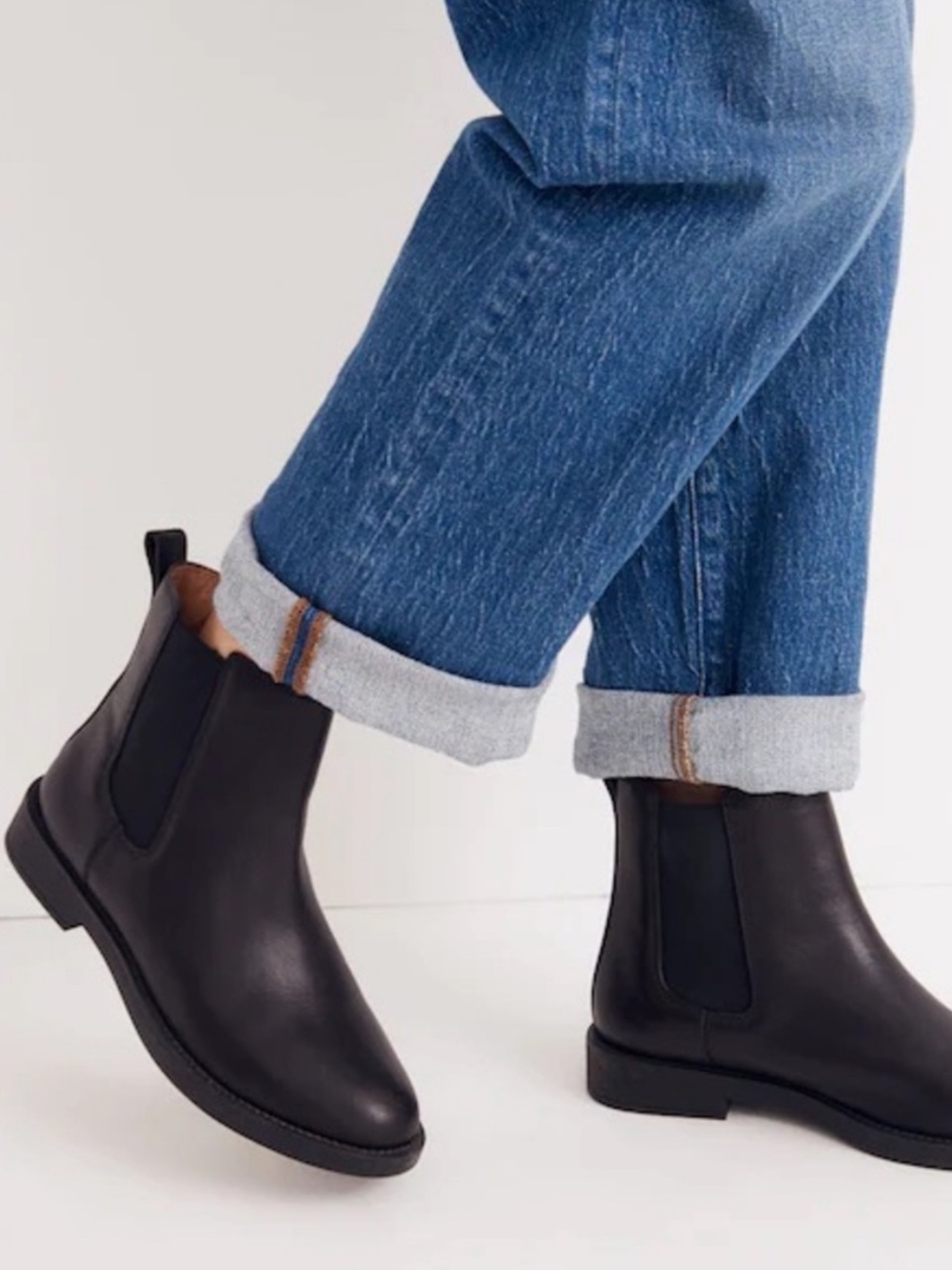 Madewell The Cleary Chelsea Boot in Leather Size 6.5 True Black